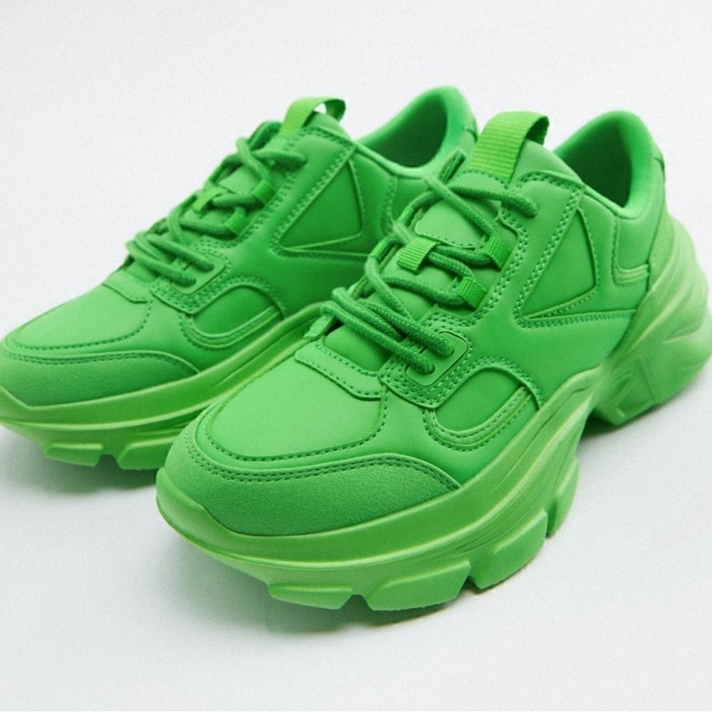 Zara Solid Color Sneakers Size 6 - Picture 3 of 15